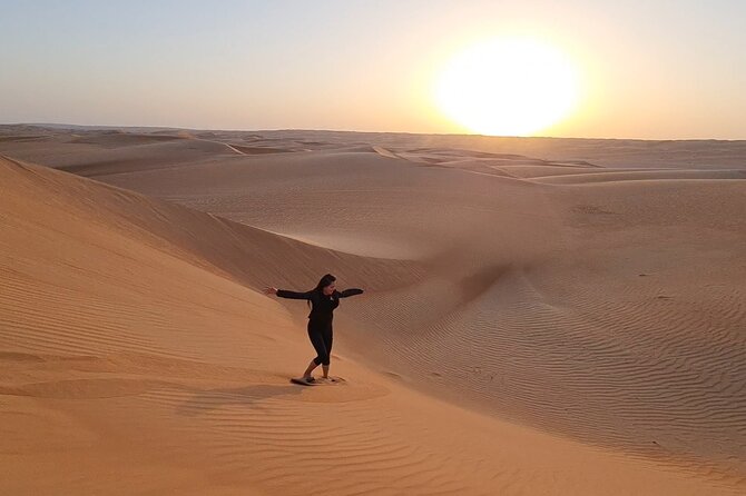 7-8 Hours Private Desert Adventure Trip with Activities - Arriving at the golden dunes of Wahiba Sands