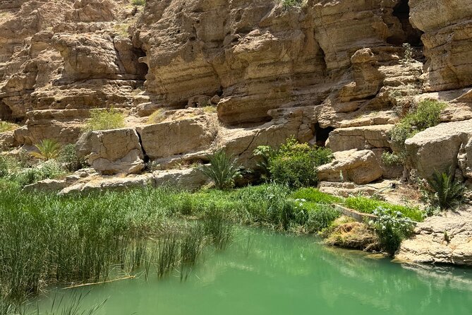 From Muscat Wadi Shab and Bimmah Sinkhole Tour - Turquoise pools, waterfalls, and upper-section swimming