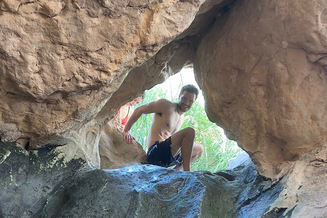 Full Day Wadi Shab And Bimah Sinkhole with Pick Up Included - A local meal in Tiwi