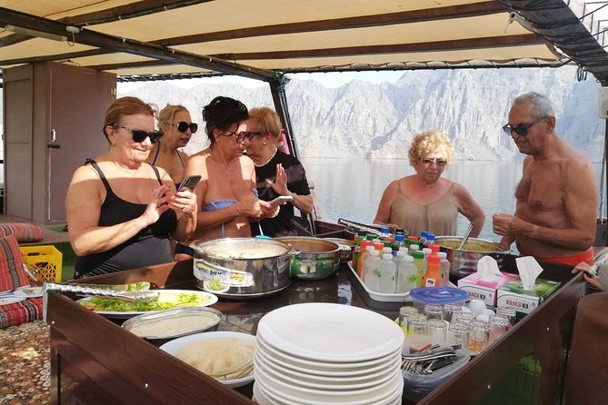 Khasab Dhow Cruise Full day, Buffet Lunch on Board, swimming - Seebi and Telegraph Island on the route