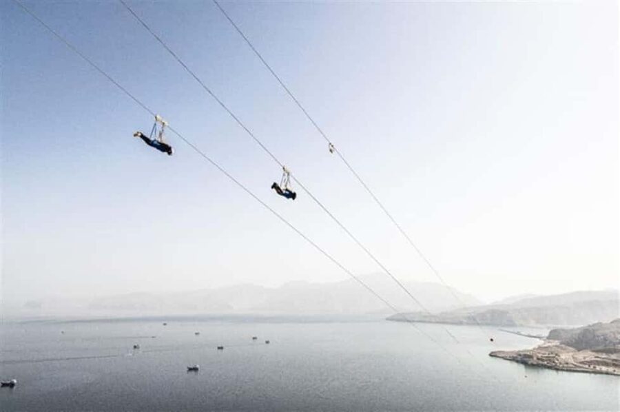Musandam Zipline - The 1,800-meter flight over clear water
