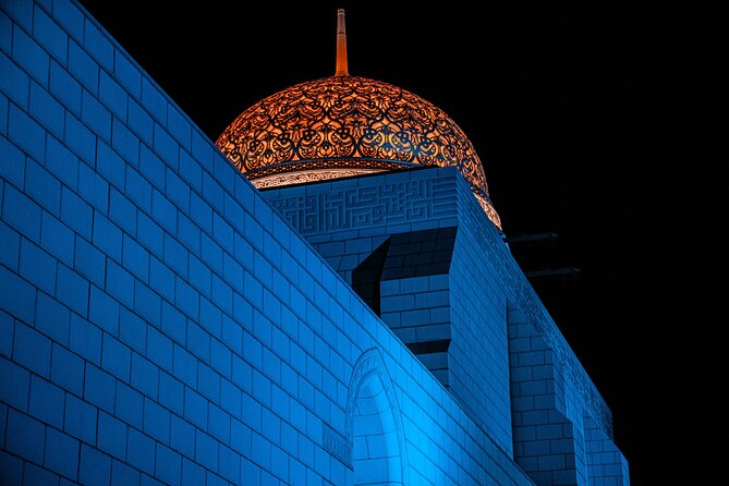 Muscat by Night Sightseeing Tour - The Sultan Qaboos Grand Mosque after sunset