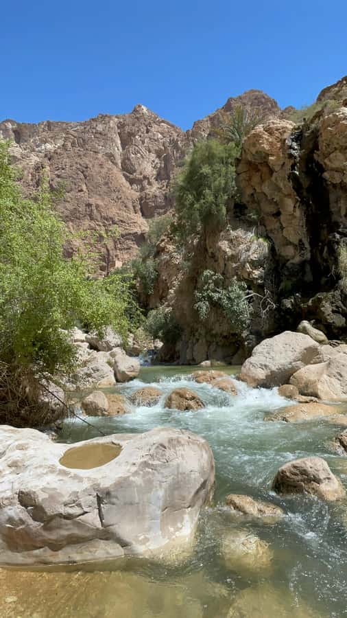 Muscat: Wadi Shab, Romantic Cave and Sinkhole Full-day Trip - The drive, Omani tea, and the Wadi Shab boat