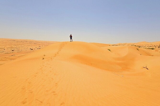 Private Full Day Tour to Wahiba Sands Desert and Wadi Hawer - Crossing the golden dunes of Wahiba Sands