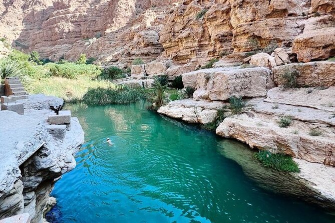Private Full- Day Wadi Shab-Bimmah Sinkhole-Fins Beach Tour - The drive from Muscat is part of the day