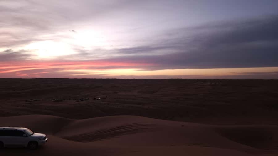 Sunset at wahiba desert - Lunch and the change to Wahiba Sands