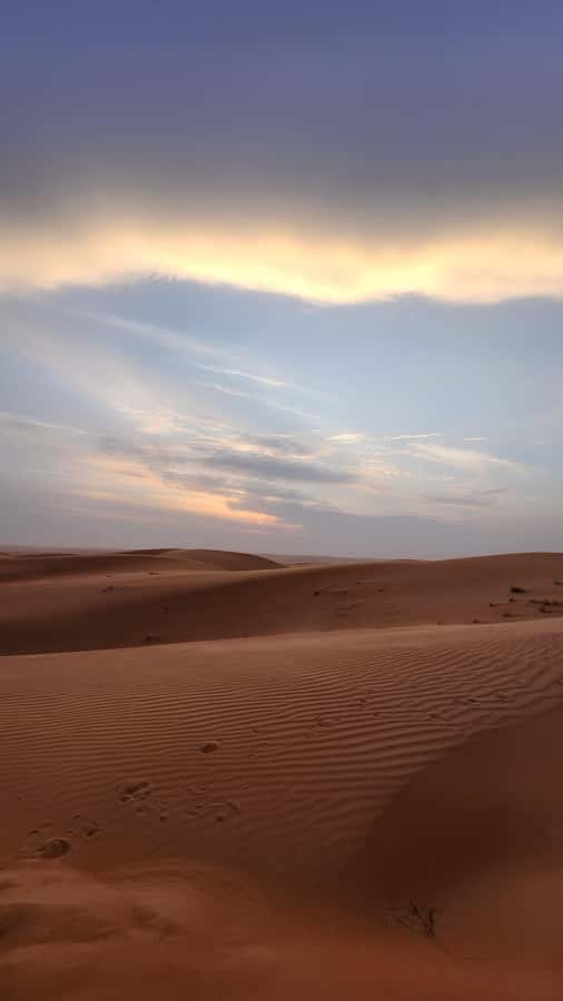 Sunset at wahiba desert - Wahiba Sands at sunset