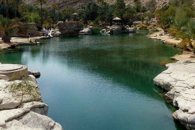 Wadi Shab and Bimmah Sinkhole 4X4 (Private Tour ) - Reaching the palm-lined Wadi Shab gorge